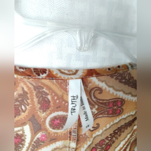 Truth NYC Kimono Duster Open Front Brown Abstract Print Size 1X Chest 56" - Picture 3 of 4